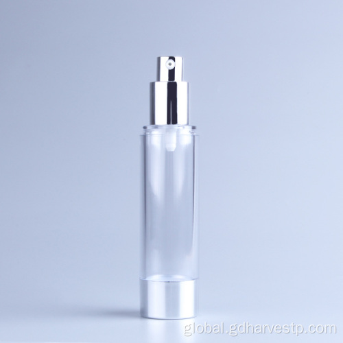 Airless Lotion Bottle Round Clear Airless Bottle Pump Screw On Supplier